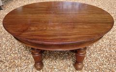 Antique Attrib Gillow Extending Mahogany Victorian Dining Table 5ft round 29h one leaf 7ft two leaves 9ft or 11ft or 13ft or 14ft or 16ft with new leaf _7.JPG